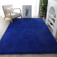 Tapis de salon en fourrure de soie pelucheuse, confortable, doux, couleur unie, résistant à l'usure, pour la décoration de la salle d'étude, de la chambre d'enfant