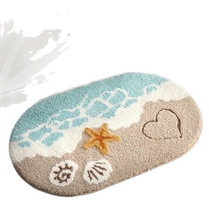 Alfombra de suelo TEMU Ocean Imitation Cashmere, alfombra de baño, manta para dormitorio, alfombra absorbente para el baño, etiquetado para dropshipping - Product Image 5