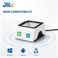 Escáner de Código de Barras de Escritorio de Alta Precisión JR P5, Lector Rápido de Códigos QR 1D y 2D, Sensor USB con Cable para Terminal POS