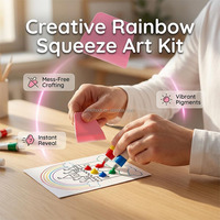 Kit d'art créatif de papier à gratter Arc-en-ciel Magique avec raclette, Kit d'art à gratter Arc-en-ciel, Cartes postales DIY, Cadeaux d'art à gratter