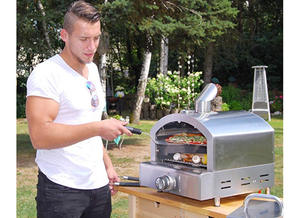 Horno de gas portátil para exteriores, mini máquina tostadora de hamburguesas de acero inoxidable, para viaje, camping, estufa de gas, butano, hogar - Product Image 6