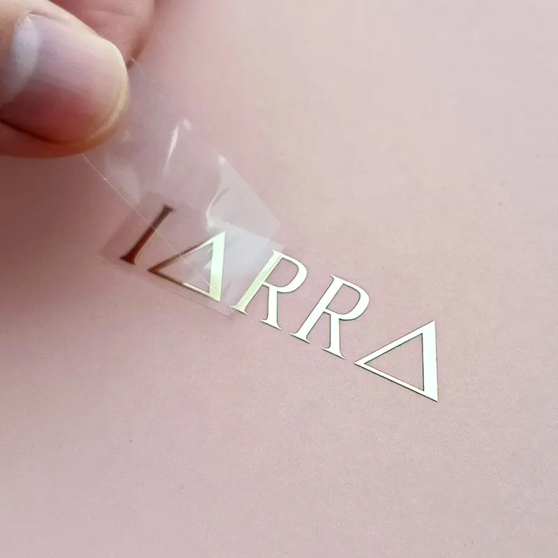 Étiquettes transparentes de transfert UV imprimées 3D de luxe imperméables, autocollants métalliques personnalisés avec Logo en feuille d'or