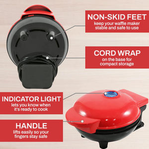 Machine à gaufres belges automatique électrique avec certification CE CB, mini machine à gaufres antiadhésive pour la maison - Product Image 3