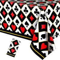 Nappe de table jetable en plastique pour poker MM, idéale pour soirées casino, anniversaires, pique-niques, décoration, vente en gros usine