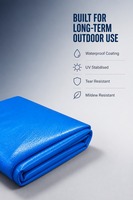 Bâche en tissu tissé PE extra résistant 230 GSM pour camions, navires et construction