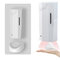 Dispenser Sabun Cair Otomatis Tanpa Sentuh AOLQ, Pemasangan di Dinding, Sensor Gerak, Botol Isi Ulang Cairan Busa, Penyemprot Sanitizer