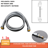 Tuyau flexible tressé moderne en acier inoxydable 304 de haute qualité pour douche, accessoire de salle de bain, robinet d'évier de cuisine, plomberie 1,2 m 3/4 po