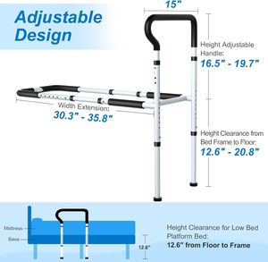 Tragbare Edelstahl-Bettgitter - Patienten-Sicherheitsgriff für häusliche Pflege & Rehabilitationstherapie - Product Image 4