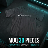 T-shirt pour homme en jersey 100% coton 300GSM personnalisé, coupe classique, col rond, impression numérique streetwear