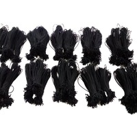 Cordon élastique blanc et noir de 1,2 mm avec nœud en boucle élastique pour étiquettes cadeaux et emballages