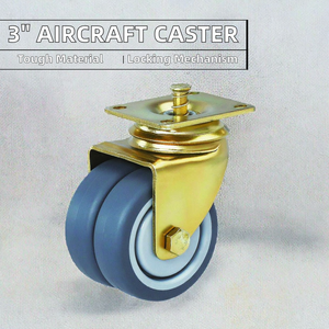 Titan-Series High-Elasticity Pu Service Cart Casters <b>Set</b> Of 4 With Bolts 360° Smooth Rotation And Soft-Touch Surface For Materia - Product Image 2