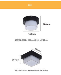 Projet professionnel lampe murale circulaire abat-jour acrylique rond 6W appliques murales extérieures applique murale pour luminaires de véranda - Product Image 5