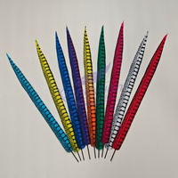 Plumes de faisan artificielles Lady Amherst de 65 cm, teintes, longues, accessoire de carnaval, coiffure, décoration