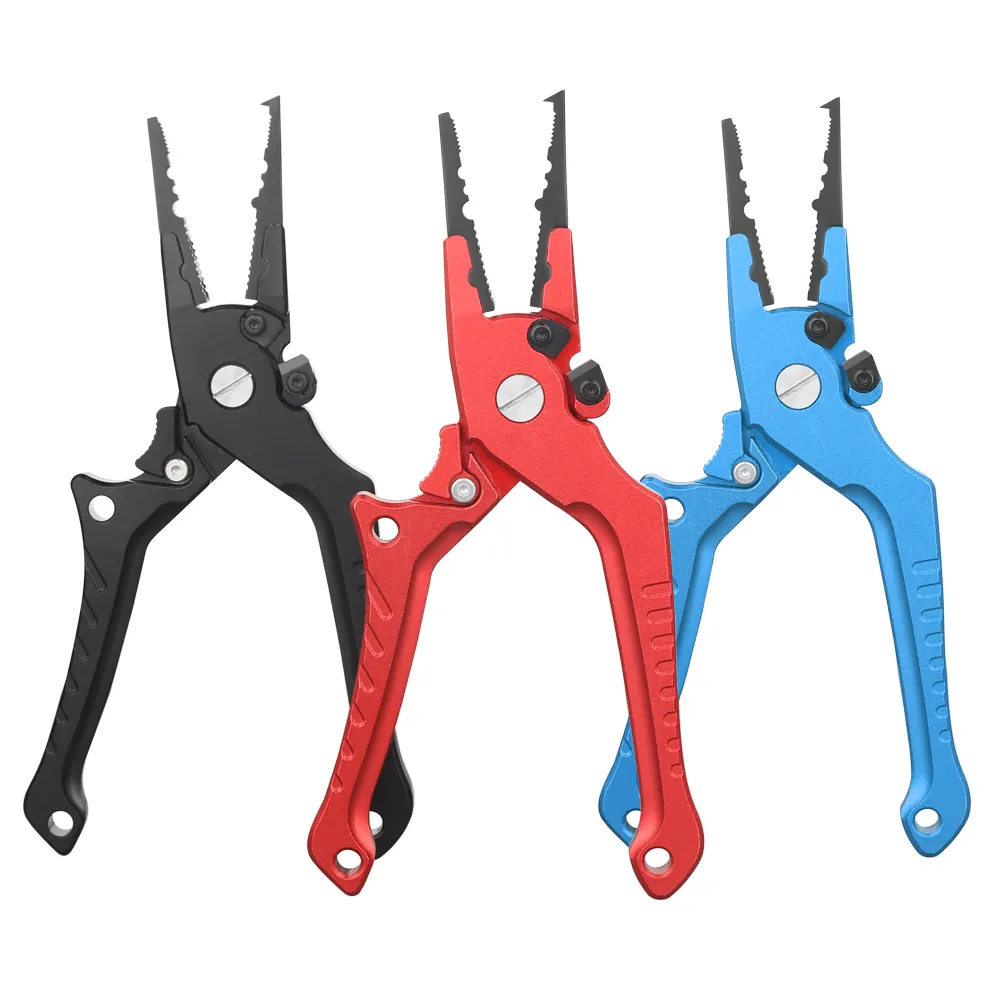 2022 New Hot Sale Good Quality Line Locking Pliers Hook Remover Split Ring Opener Tools Multifunction Aluminum Fishing Pliers