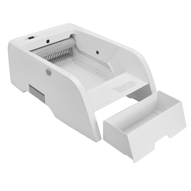 YHpet YHC201W Smart Eco-Friendly Plastic Self-Cleaning Rectangle Litter Box with Easy Washing for Cats and Small Animals