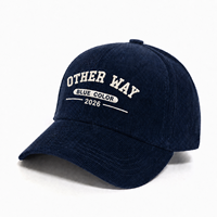 Gorras Deportivas de 6 Paneles con Logotipo Bordado Personalizado de Alta Calidad al por Mayor, Gorras de Béisbol Ajustables con Visera Curva de Pana para Exteriores