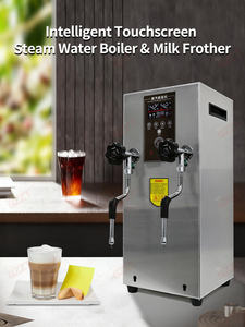 Machine à vapeur à double tête commerciale pour salon de thé, machine à mousse de lait automatique, deux groupes, <span class=keywords><strong>mousseur</strong></span> à lait 220v - Product Image 5