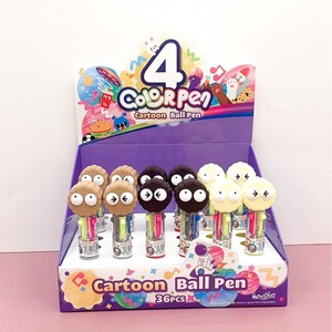 Penna a sfera creativa 4 colori 8cm a sfera morbida in gomma per bambola cartone animato punta Mini <span class=keywords><strong>piccola</strong></span> larghezza di <span class=keywords><strong>scrittura</strong></span> corta 0.7mm plastica - Product Image 4