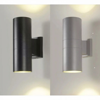 Noir mat 10W LED arrondir et descendre les lampes murales extérieures étanches en aluminium pour salle de bain pour une utilisation intérieure et extérieure