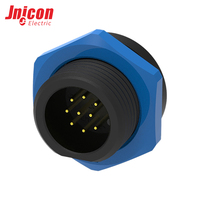 Connecteur industriel étanche M19 IP68 à visser mâle/femelle avec boîtier en nylon pour montage sur panneau, idéal pour utilisation sous-marine
