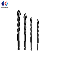 RUOKTOOL alliage Triangle tige hexagonale rainure en spirale croix sec humide forage brique céramique carrelage verre foret foret