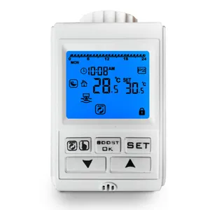 HY10RT Electronic TRV Radiator Thermostat Valve Digital Programmable Head Thermostatic