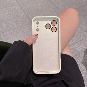 Nouvelle Mode Grande Fenêtre Givrée Texture Téléphone étui pour <span class=keywords><strong>iphone</strong></span> 13 <span class=keywords><strong>14</strong></span> 15 16 17 Pro Max Avec HD Objectif Film Antichoc Couverture Arrière - Product Image 2