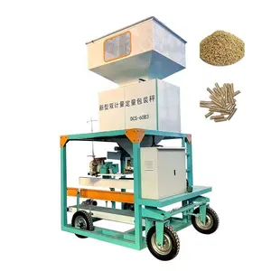 Automatic grain quantitative weighing pellet packing scale feed, wood pellet organic fertilizer packing machine