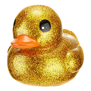 Pato de Goma Gigante de 6 Pulgadas con Purpurina, Sonido Chirriante, Juguetes Flotantes para Baño, Logotipo Personalizado para Fiestas de Verano, Baby Shower, Recuerdos de Cumpleaños - Product Image 1