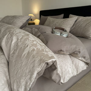 Set di Biancheria da Letto in Cotone Cloud Feeling Long-Peak - 100% Cotone Puro, Copriletto <span class=keywords><strong>e</strong></span> <span class=keywords><strong>Lenzuola</strong></span> Jacquard in Puro Cotone 60 Denier - Product Image 4