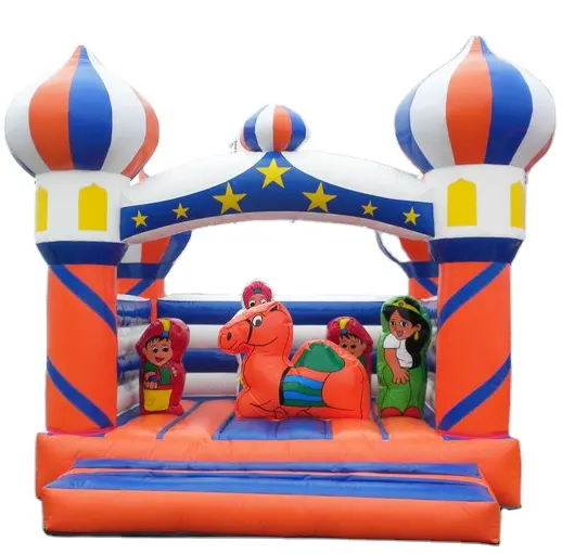 Disesuaikan Kelas Komersial Berukuran Sedang Inflatable Jumping Puri Bounce House