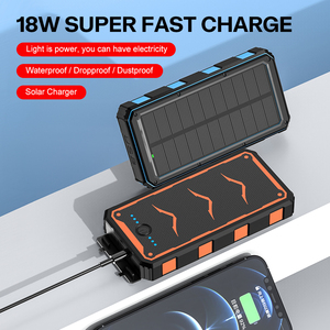 Ngoài trời ngân hàng điện sạc nhanh 20000mAh không thấm nước năng lượng mặt trời sạc không dây LED <span class=keywords><strong>Torch</strong></span> cho điện thoại di động Type-C - Product Image 4