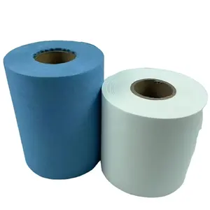 Werk Winkel Handdoek Papier Rol Blauw Wegwerp Zware Houtpulp En Polyester Werk Winkel Auto Spunlace Industrie Vegen Papier Rol