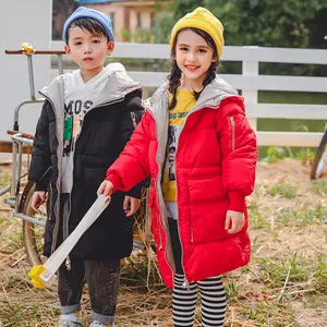 Toptan ceket çocuk kız 1 2 yaşında-OEM toptan son tasarımlar moda erkek kış kalın sıcak tutan kaban kızlar çocuklar aşağı ceket