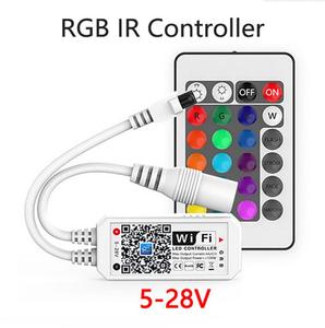 Ma thuật nhà LED Strip Điều khiển <span class=keywords><strong>Wifi</strong></span> RGB/RGBW DC12V <span class=keywords><strong>24V</strong></span> 16 triệu màu sắc âm nhạc hẹn giờ Alexa hỗ trợ điều khiển từ xa - Product Image 2