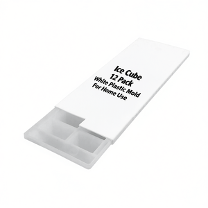 Moule à glaçons en plastique blanc, lot de 12, pour usage domestique - Product Image 2