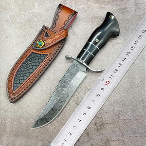 Coltello da Caccia Wugeon Fatto a Mano in Damasco San Mai di Grado Industriale, Spessore 4mm, Nuovo Modello con Manico in Legno, Coltelli per Esterni - Product Image 4