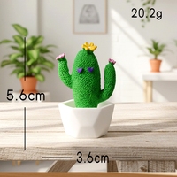 Mini-paysage en résine, cactus en pot, ornements décoratifs DIY pour la maison, accessoires décoratifs pour bureau et voiture, petit format