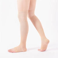 Chaussettes de compression sans orteils pour la circulation sanguine, chaussettes de sport confortables, longues, unies, au-dessus du genou