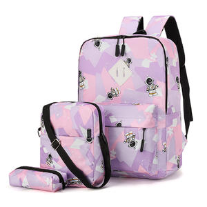 Sac à dos d'école extérieur unisexe personnalisé à la vente chaude, sac à dos simple de designer, fermeture éclair, lettre, imperméable pour adultes et étudiants - Product Image 2