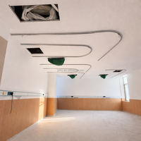 Rail de rideau d'hôpital, rail de support de perfusion médical, rail de rideau en aluminium à fixation au plafond pour salle de patients, forme personnalisable