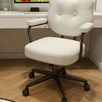 Chaise de bureau ergonomique moderne en cuir, pivotante et réglable, avec structure en fer, hauteur réglable et couleur personnalisable