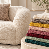 Tissu d'ameublement bouclé Teddy à texture galet, doux et bouclé, pour canapé, chaise, coussin et mobilier – Vente en gros