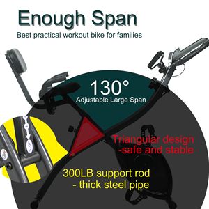 Vélo d'appartement pour usage intérieur avec affichage de la fréquence cardiaque, modèle <span class=keywords><strong>Xbike</strong></span> 11, charge maximale 300 kg, vélo d'exercice et de fitness - Product Image 3