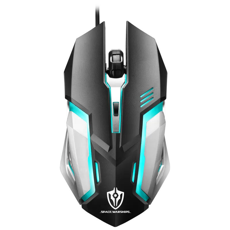 RGB Mouse optik nirkabel 2.4G, mouse optik nirkabel, Mouse senyap komputer, mouse USB, lampu latar Mekanikal e-sport, Mouse komputer untuk Gaming