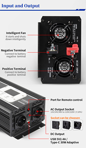 <span class=keywords><strong>Convertisseur</strong></span> de courant solaire OEM <span class=keywords><strong>3000W</strong></span>/6000W, 12/<span class=keywords><strong>24</strong></span>/48 <span class=keywords><strong>volts</strong></span> CC vers 110/120/<span class=keywords><strong>220</strong></span>/230 <span class=keywords><strong>volts</strong></span> CA, <span class=keywords><strong>convertisseur</strong></span> de réseau pour appareils électroménagers - Product Image 3