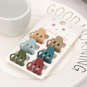 Indah warna-warni cakar rambut Mini lucu 5cm klip rambut plastik dekorasi untuk Gadis Kecil terbuat dari mutiara dan kotak logam dikemas - Product Image 5