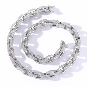 Hip Hop 12 MM unico collana a catena infinita alla moda ghiacciata zircone cubico placcato oro rame uomo per Christian - Product Image 4