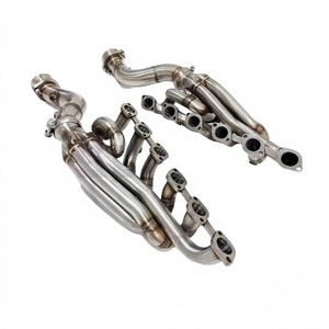 Collecteur sportif en acier inoxydable T304 brossé à longueur égale de haute qualité, adapté aux Ferrari 599 V12 6.0T de 2006 - Product Image 1