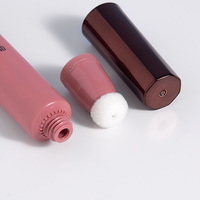Tubes en plastique pour correcteur de teint en éponge douce, fabricant de tubes en plastique, PE 19 ml, pinceau facial, fard à joues avec tête en éponge, emballage cosmétique en tube